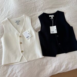 COS Cream Buttoned Vest